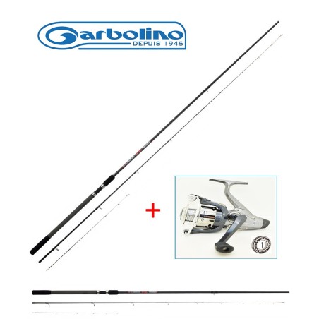 Moulinet Garbolino MTR 45 - Pour Pêche Truite Au Toc - Léger (50g) - Bobine Aluminium - Frein Précision - Gris